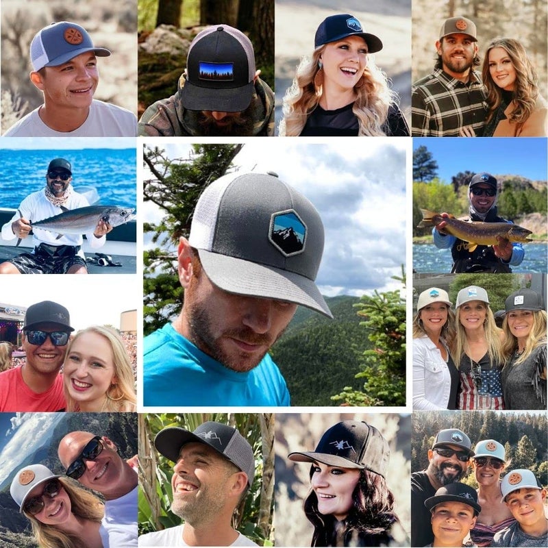 LINDO Trucker Hat - Mountain Sky (Graphite/White) - Image 5